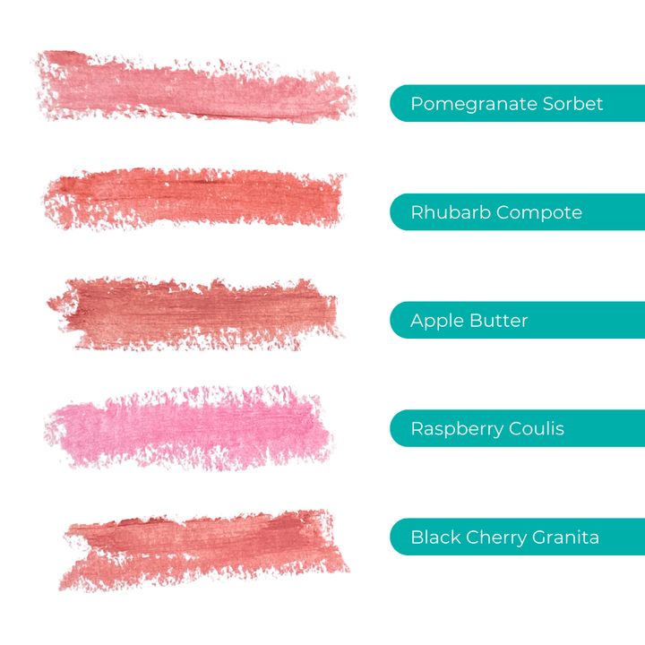 Pomegranate, Rhubarb, Apple, Raspberry, Black Cherry