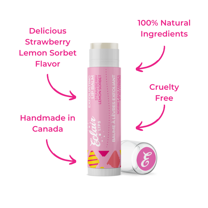 Exfoliating Lip Balm - Strawberry Lemon Sorbet