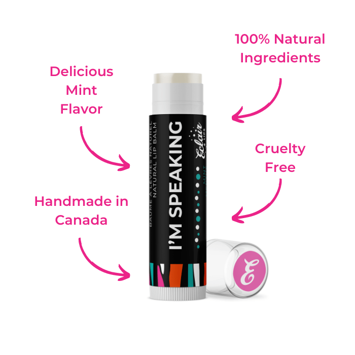 I'M SPEAKING natural lip balm with mint flavor, cruelty-free, and handmade in...