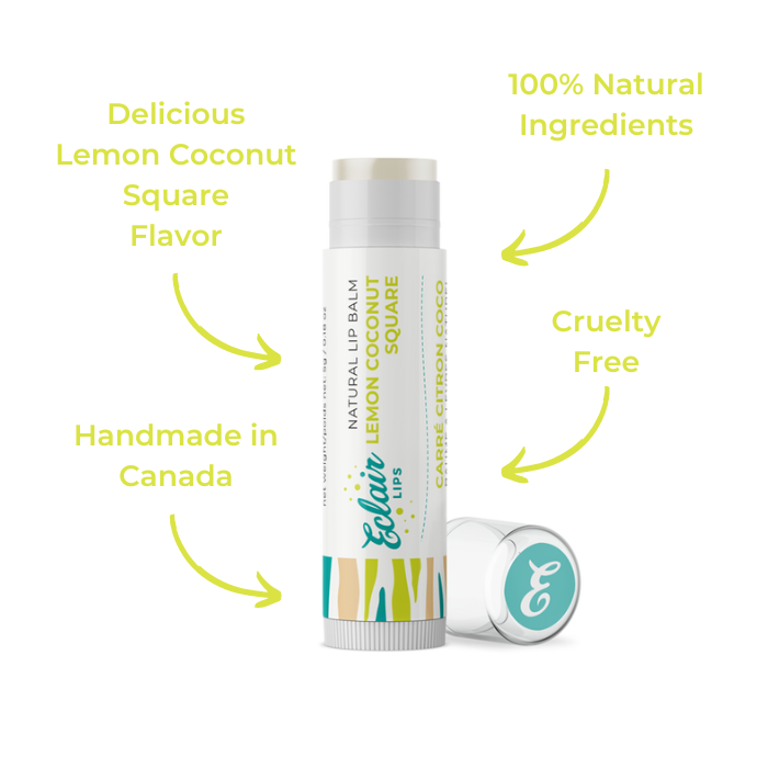 Lemon Coconut Square Lip Balm