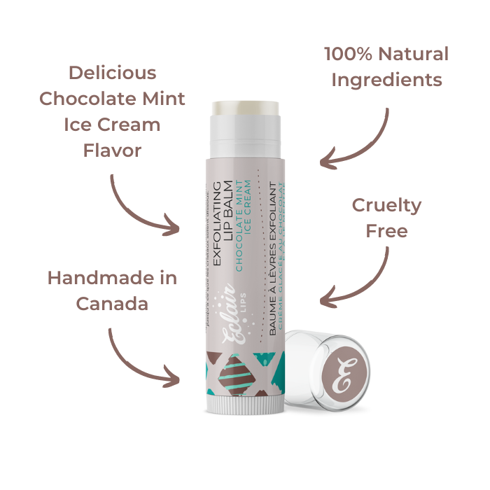 Exfoliating Lip Balm - Chocolate Mint Ice Cream