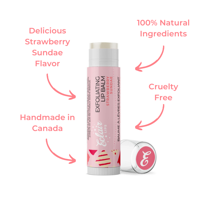 Exfoliating Lip Balm - Strawberry Sundae