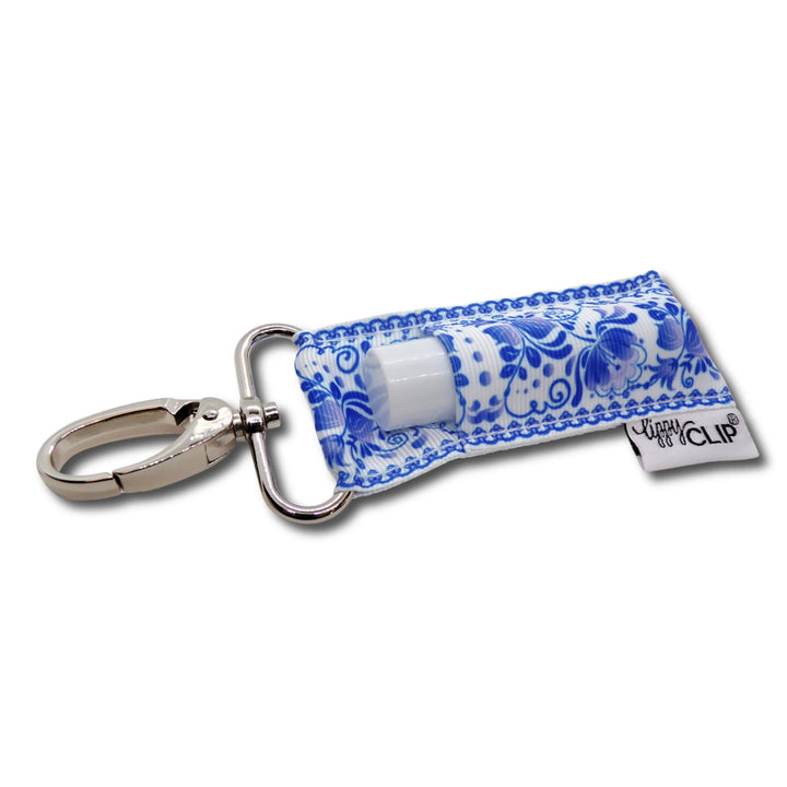 Blue Chinoiserie LippyClip® Lip Balm Holder