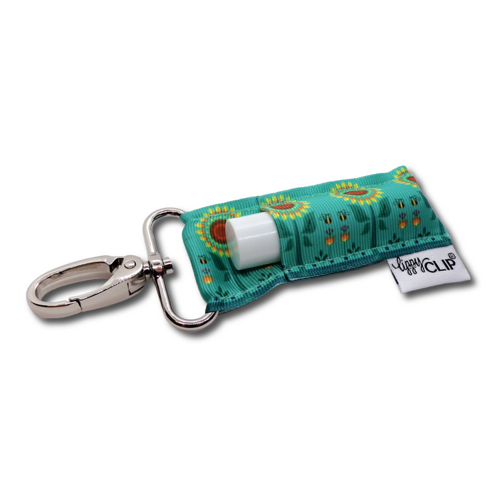 Teal Sunflowers LippyClip® Lip Balm Holder