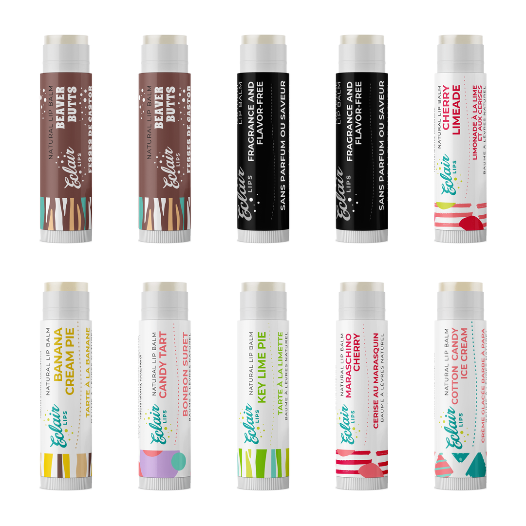 assorted bundle of 10 lip balms