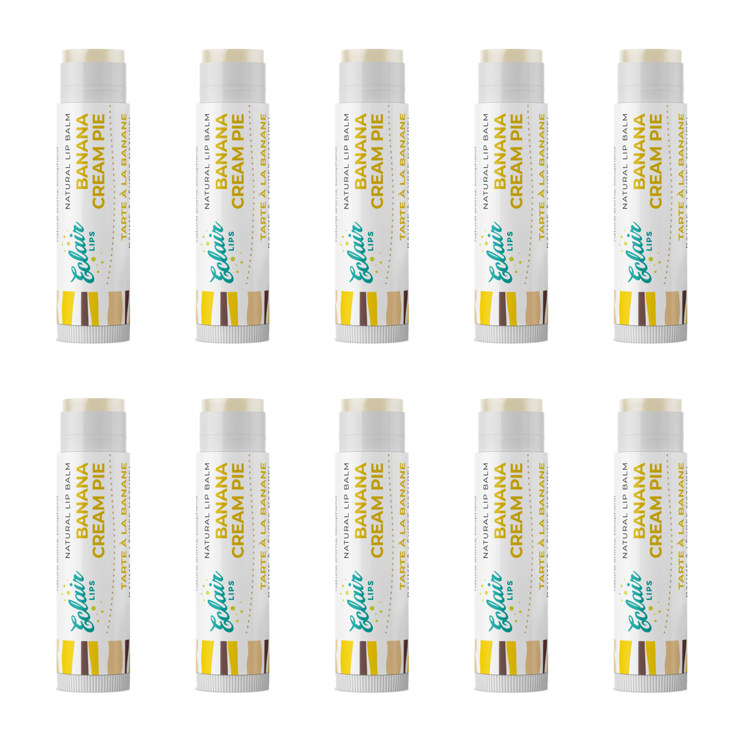 banana cream pie bundle of 10 lip balms