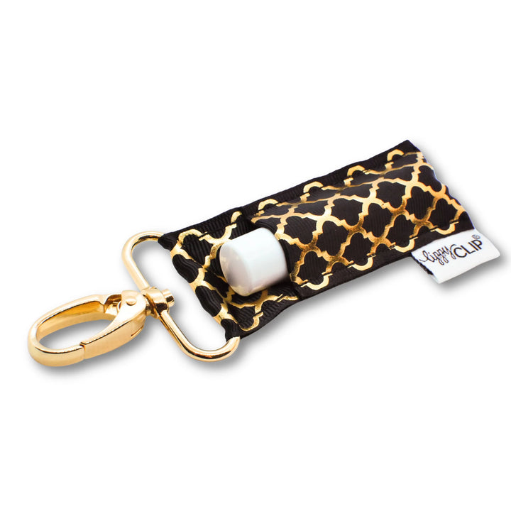 Gold Quatrefoil LippyClip® Lip Balm Holder