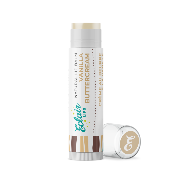 Vanilla Buttercream Lip Balm on White Background