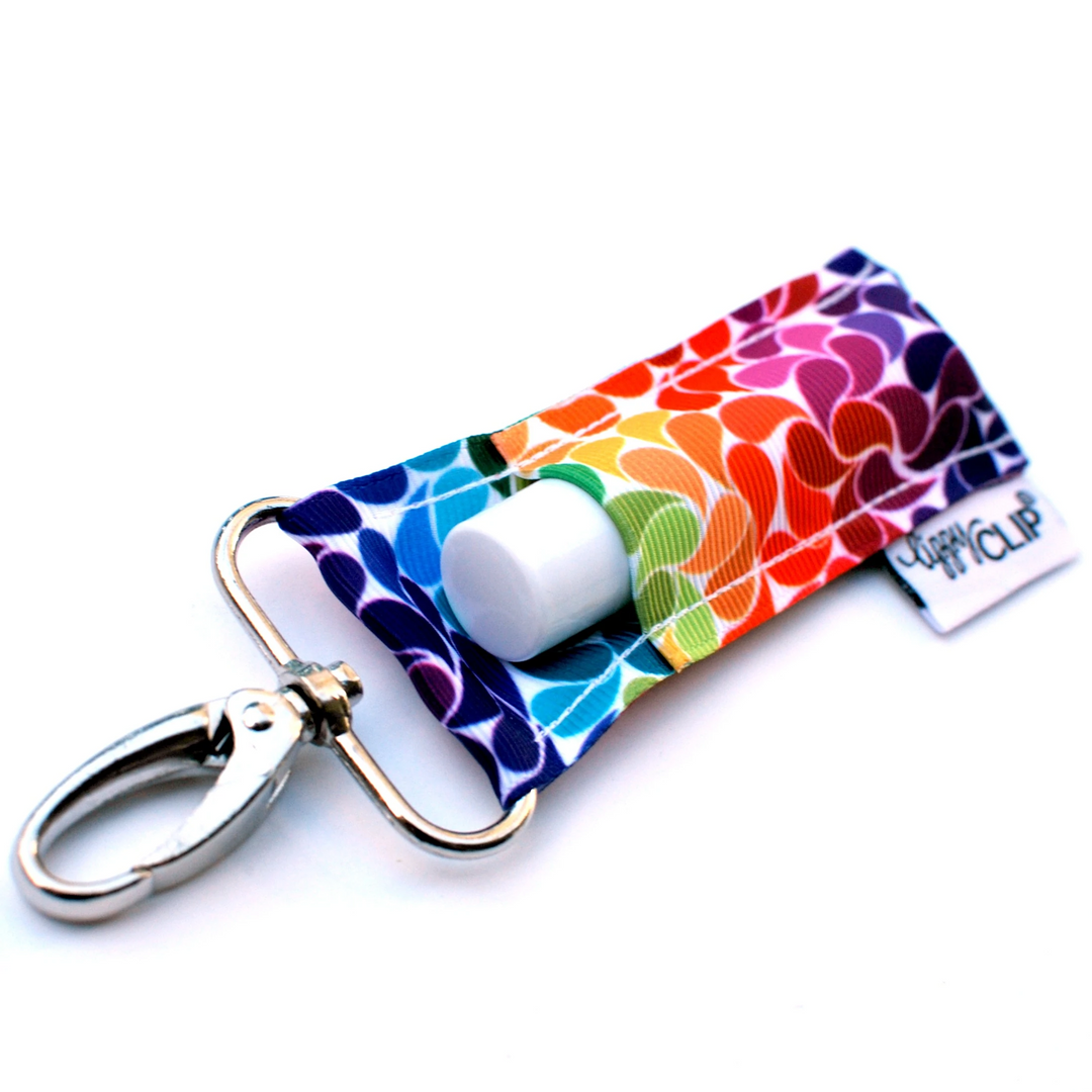 Rainbow Swirls LippyClip® Lip Balm Holder